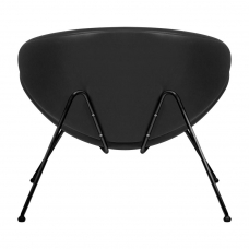 Кресло дизайнерское  EMILY, черный винил YP16, черное основания