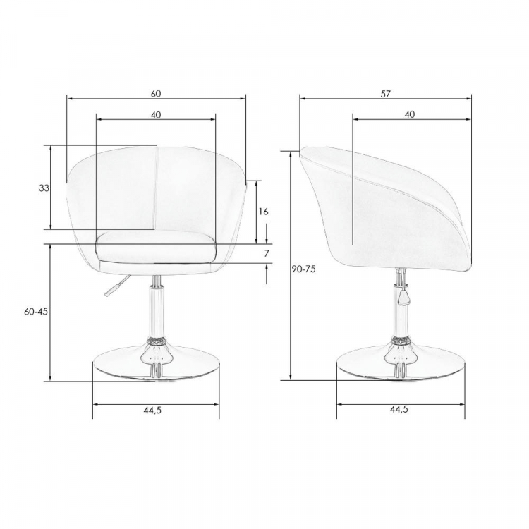 Кресло дизайнерское  EDISON, черный велюр (1922-21)