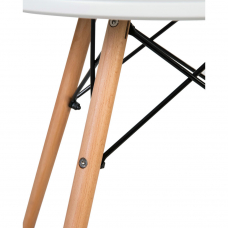 Стол журнальный  SHELLEY, ножки светлый бук, цвет белый