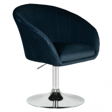 Кресло дизайнерское  EDISON, синий велюр (1922-20)