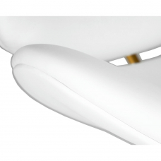 Кресло дизайнерское  EMILY, белый винил YP17, золотое основание