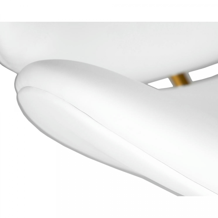 Кресло дизайнерское  EMILY, белый винил YP17, золотое основание