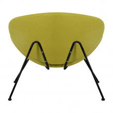 Кресло дизайнерское  EMILY, светло-зеленая ткань AF3, черное основание