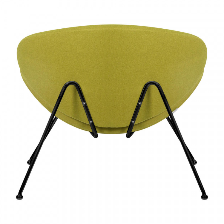 Кресло дизайнерское  EMILY, светло-зеленая ткань AF3, черное основание