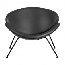 Кресло дизайнерское  EMILY, черный винил YP16, черное основания