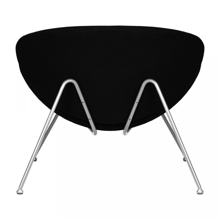 Кресло дизайнерское  EMILY, черный ткань AF9, хромированная сталь