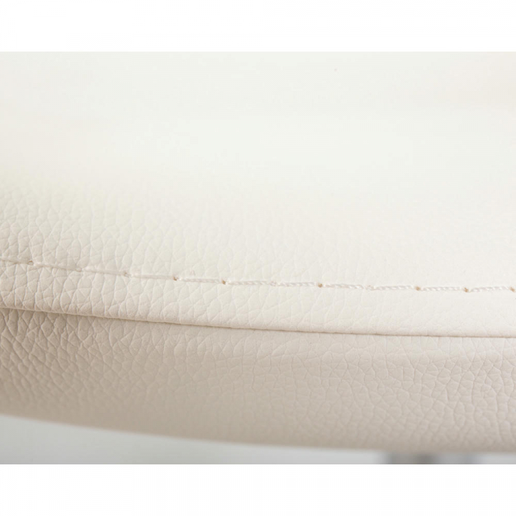 Кресло дизайнерское  SWAN, белый кожзам P23, золотое основание