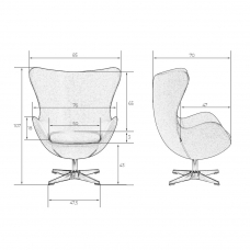 Кресло дизайнерское  EGG, светло-зеленая ткань AF3