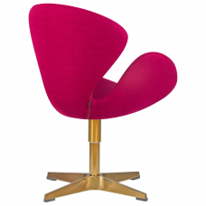 Кресло дизайнерское  SWAN, бордо ткань AF5, золотое основание