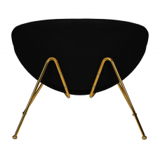 Кресло дизайнерское  EMILY, черный ткань AF9, золотое основание