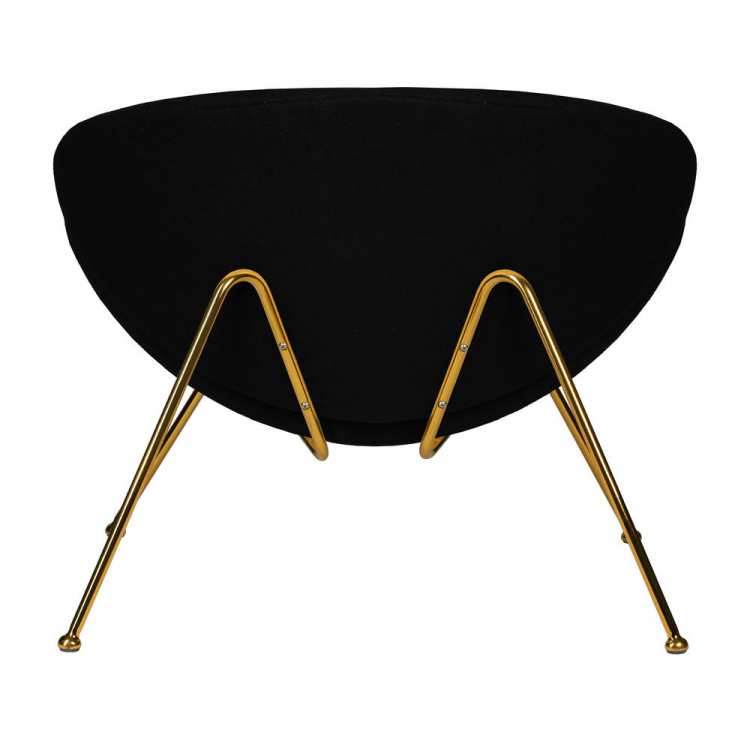 Кресло дизайнерское  EMILY, черный ткань AF9, золотое основание