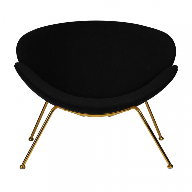 Кресло дизайнерское  EMILY, черный ткань AF9, золотое основание