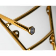 Кресло дизайнерское  EMILY, белый винил YP17, золотое основание