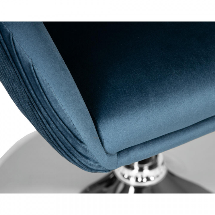 Кресло дизайнерское  EDISON, синий велюр (1922-20)