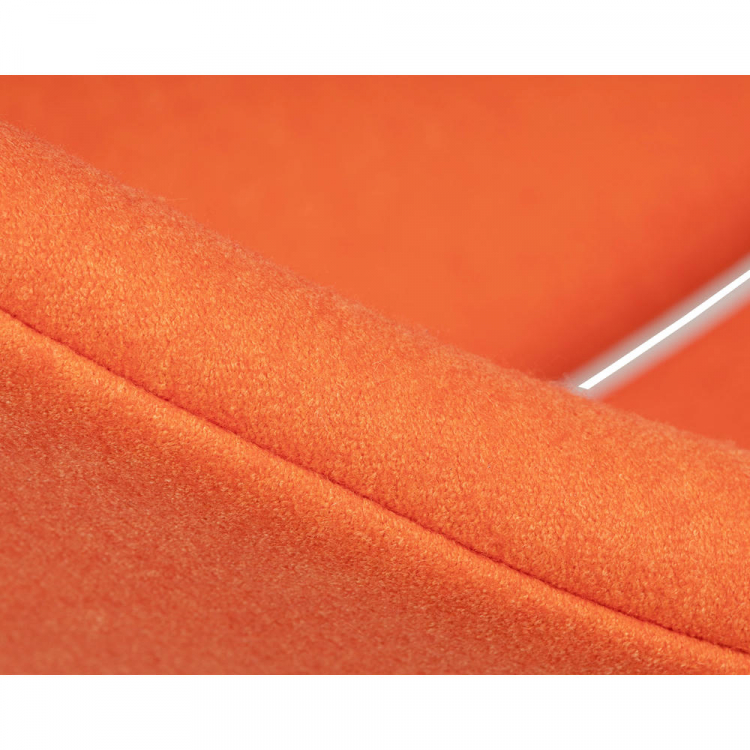 Кресло дизайнерское  EMILY, оранжевая ткань AF, хромированная сталь