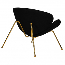 Кресло дизайнерское  EMILY, черный ткань AF9, золотое основание