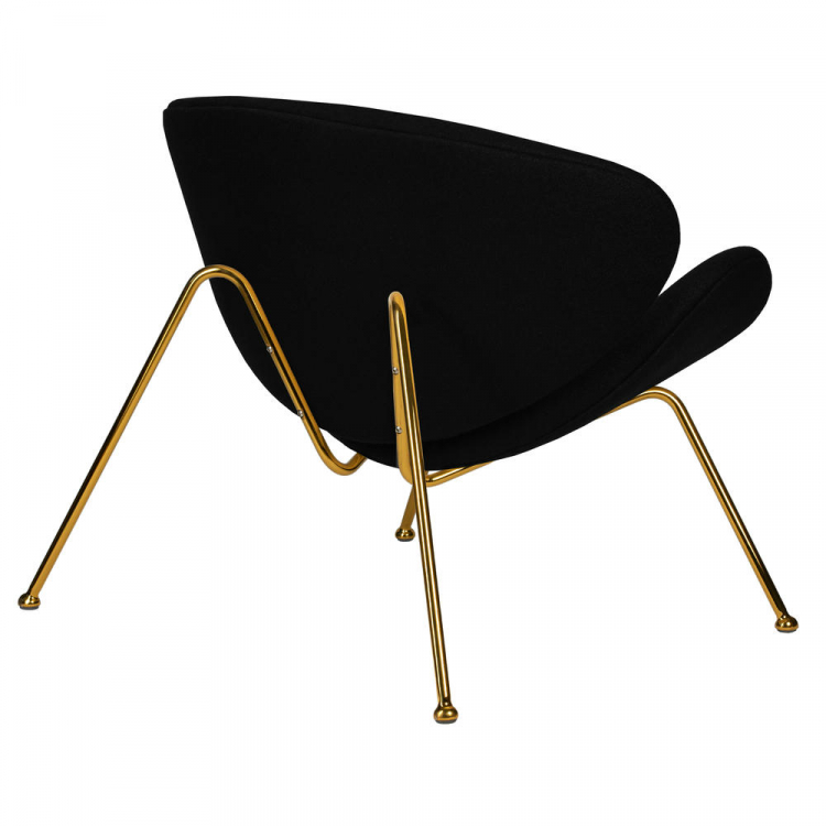 Кресло дизайнерское  EMILY, черный ткань AF9, золотое основание