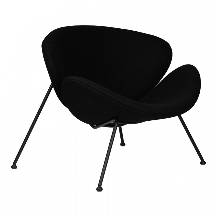 Кресло дизайнерское  EMILY, черный ткань AF9, черное основание