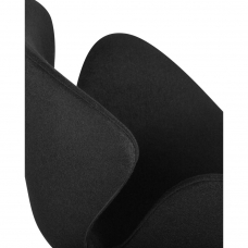 Кресло дизайнерское  SWAN, черная ткань AF9, золотое основание