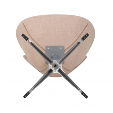 Кресло дизайнерское  SWAN, бежевая ткань IF1, алюминиевое основание