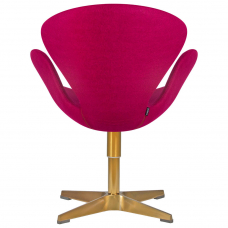 Кресло дизайнерское  SWAN, бордо ткань AF5, золотое основание