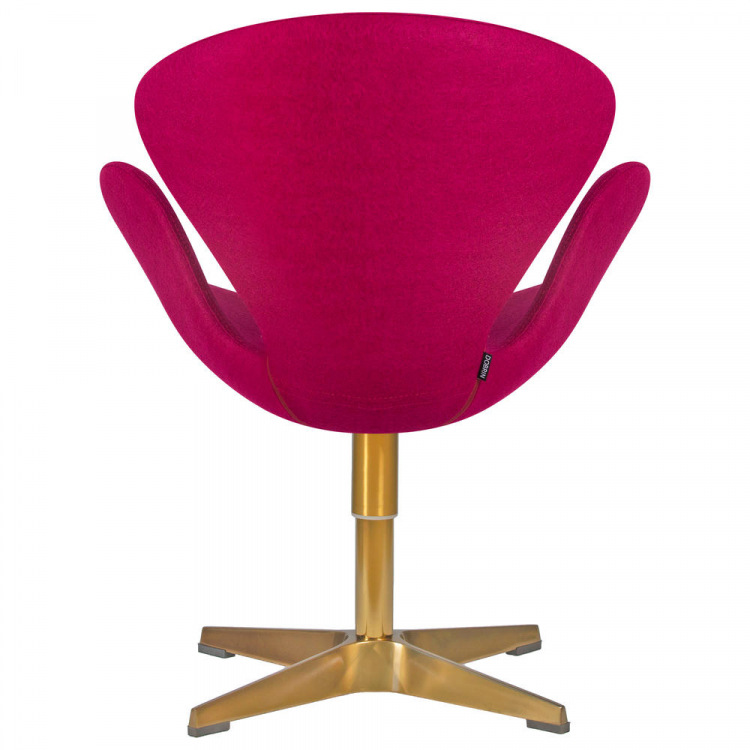 Кресло дизайнерское  SWAN, бордо ткань AF5, золотое основание
