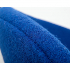 Кресло дизайнерское  EMILY, синяя ткань AF6, хромированная сталь