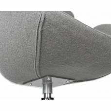 Кресло дизайнерское  SWAN, серая ткань AF7, алюминиевое основание