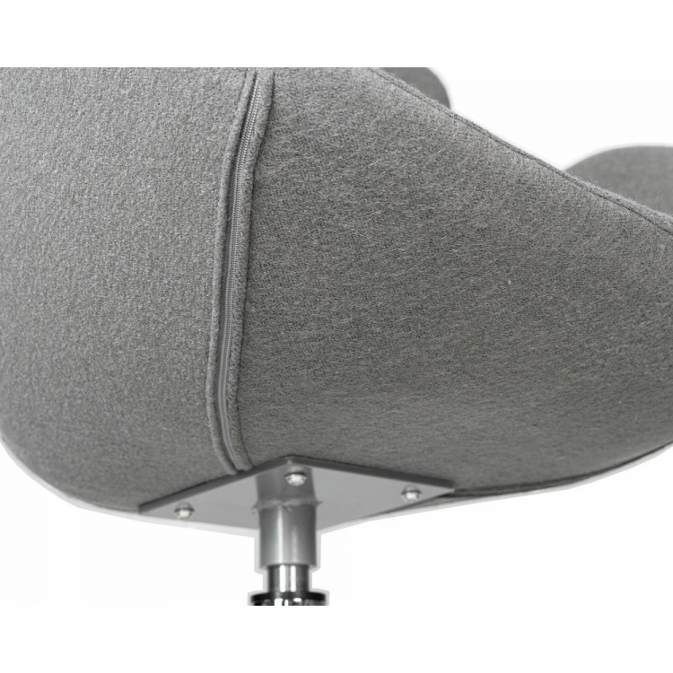 Кресло дизайнерское  SWAN, серая ткань AF7, алюминиевое основание