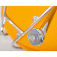 Кресло дизайнерское  EMILY, желтая ткань AF13, хромированная сталь