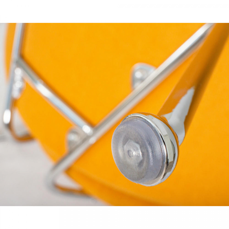 Кресло дизайнерское  EMILY, желтая ткань AF13, хромированная сталь