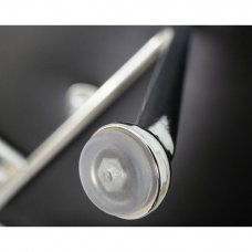 Кресло дизайнерское  EMILY, черный винил YP16, хромированная сталь