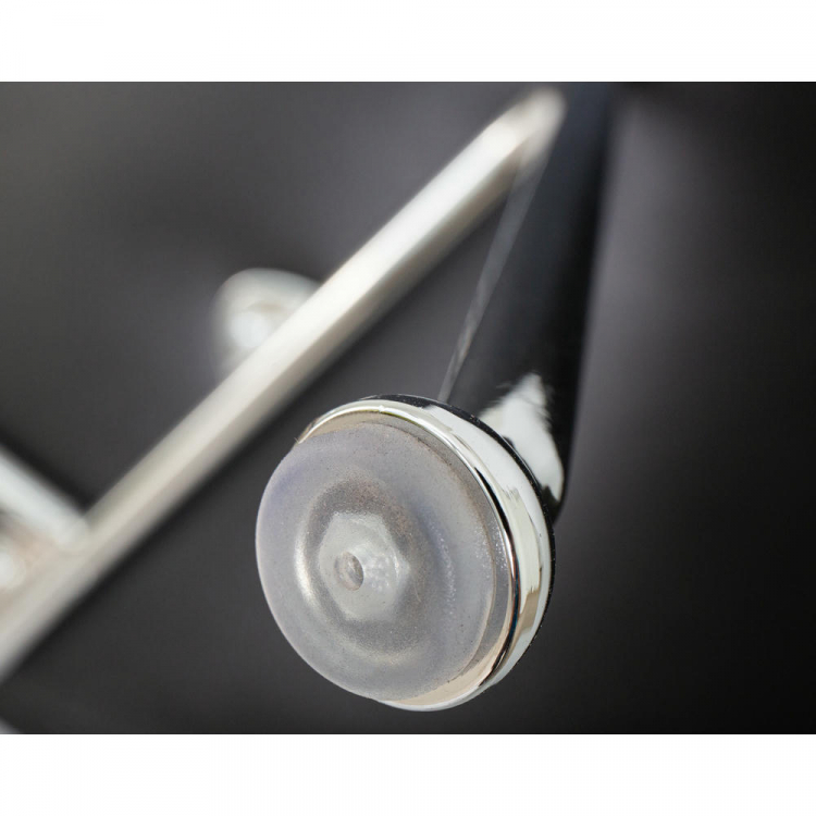 Кресло дизайнерское  EMILY, черный винил YP16, хромированная сталь