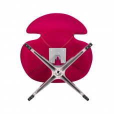 Кресло дизайнерское  SWAN, бордо ткань AF5, алюминиевое основание