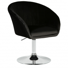 Кресло дизайнерское  EDISON, черный велюр (1922-21)