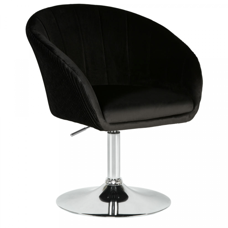 Кресло дизайнерское  EDISON, черный велюр (1922-21)