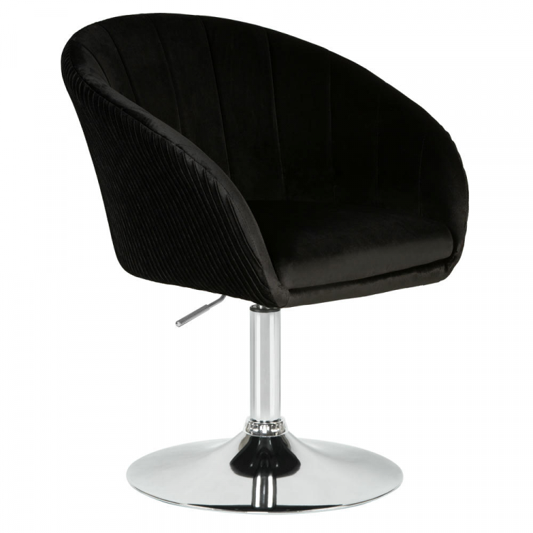 Кресло дизайнерское  EDISON, черный велюр (1922-21)