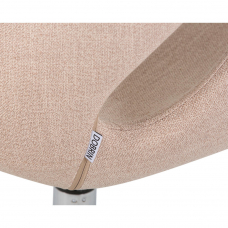 Кресло дизайнерское  SWAN, бежевая ткань IF1, алюминиевое основание