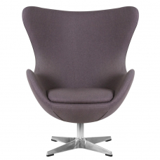 Кресло дизайнерское  EGG, серая ткань AF7