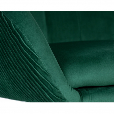 Кресло дизайнерское  EDISON BLACK, зеленый велюр (1922-9)