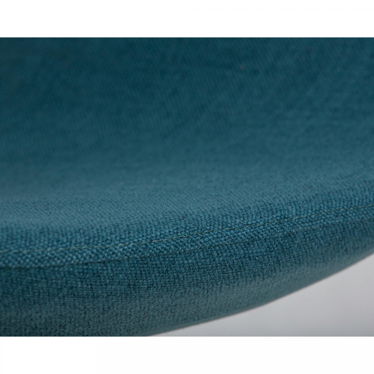 Кресло дизайнерское  SWAN, синяя ткань IF6, алюминиевое основание