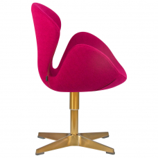 Кресло дизайнерское  SWAN, бордо ткань AF5, золотое основание