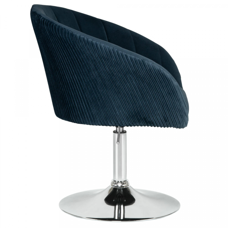 Кресло дизайнерское  EDISON, синий велюр (1922-20)