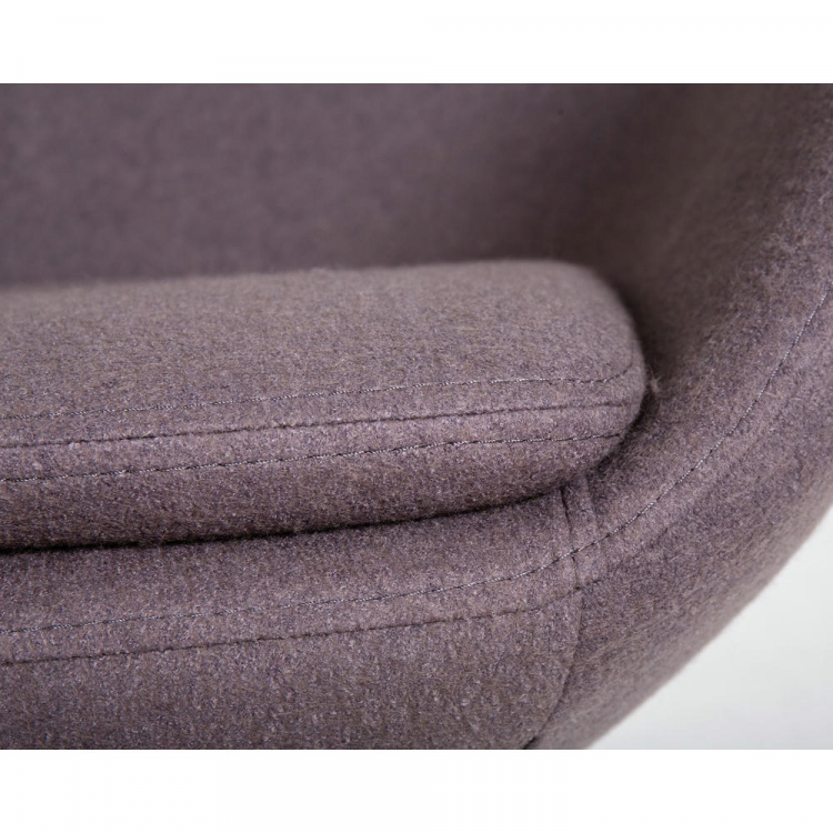 Кресло дизайнерское  EGG, серая ткань AF7