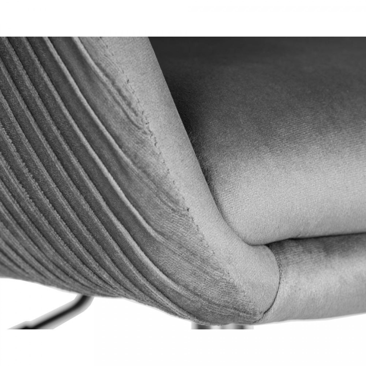 Кресло дизайнерское  EDISON, серый велюр (1922-19)