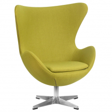 Кресло дизайнерское  EGG, светло-зеленая ткань AF3