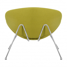 Кресло дизайнерское  EMILY, светло-зеленая ткань AF3, хромированная сталь