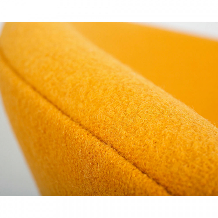 Кресло дизайнерское  EMILY, желтая ткань AF13, хромированная сталь