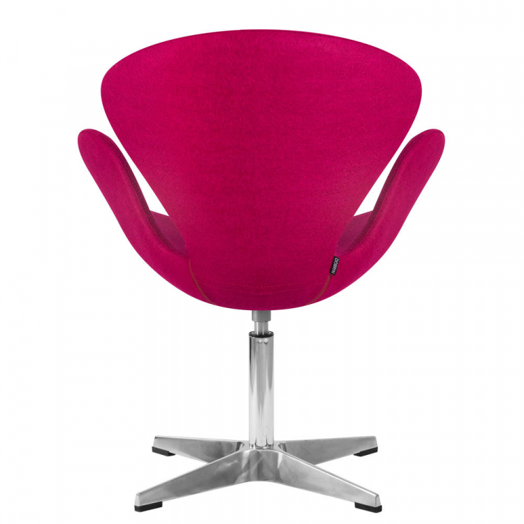 Кресло дизайнерское  SWAN, бордо ткань AF5, алюминиевое основание