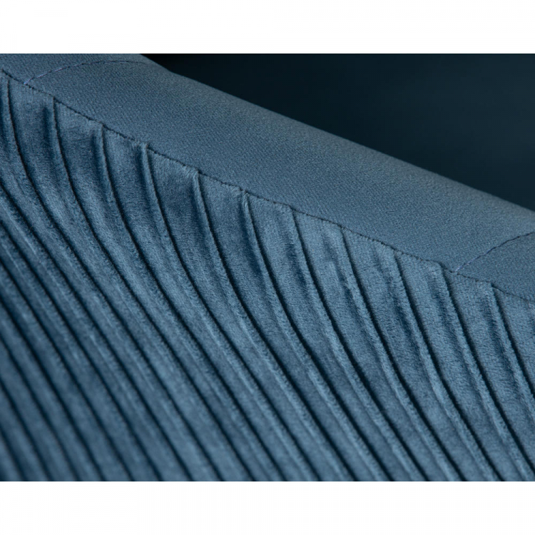 Кресло дизайнерское  EDISON, синий велюр (1922-20)